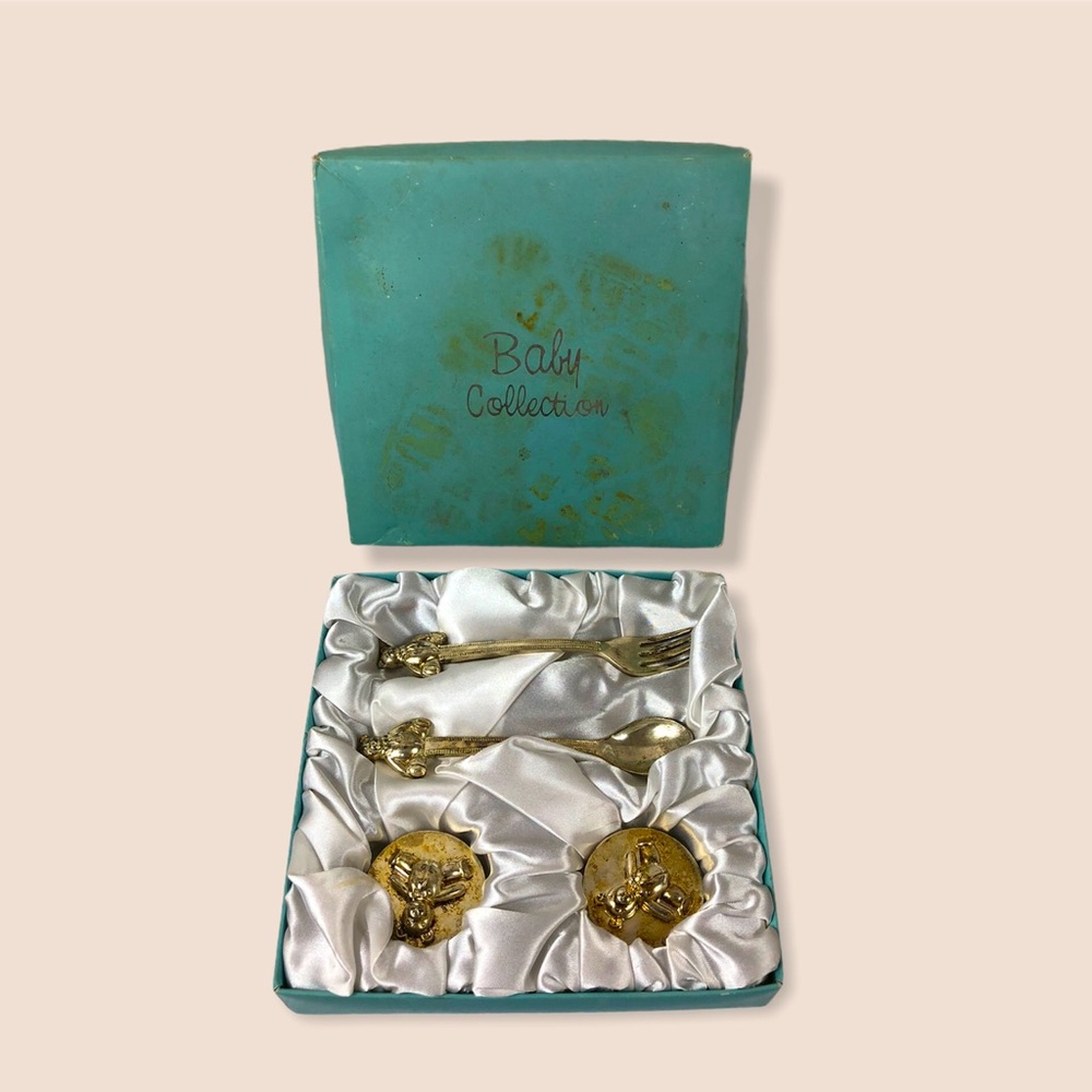 Vintage Baby Collection Silverplated Fork Spoon